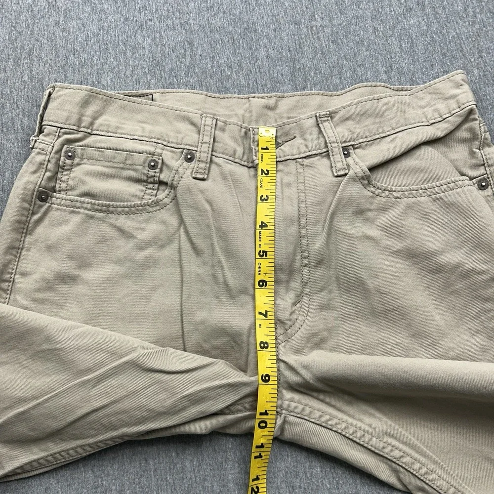 Levis 514‎ Pants Mens 32x30 Straight Fit Beige Khaki Chino Cotton Red Tab